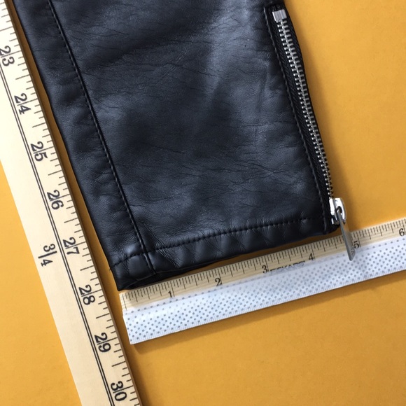 H&M Divided Ankle Moto Faux Leather Skinny Pants - Picture 6 of 12